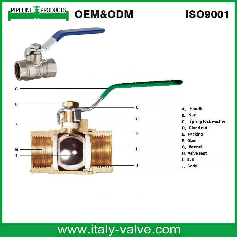 Good Reputation Buttfly Handle Brass Ball Valve